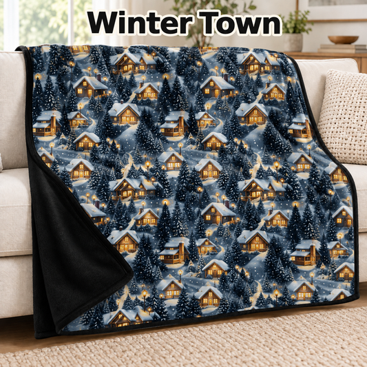 Winter Town-Soft Throw Blanket 14 Run- (PREORDER CLOSES 9/28, ETA DECEMBER)