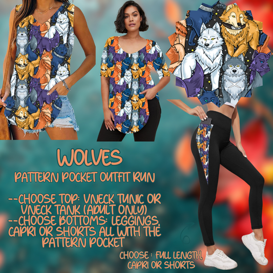 WOLVES - PATTERN POCKET OUTFIT RUN 14 CLOSING 10/4