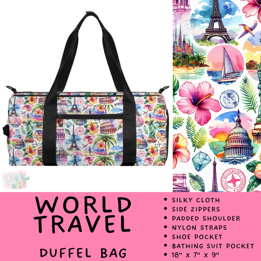 Batch #495 - Travel Collection - Closes 2/23 - ETA late April - World Travel Bag