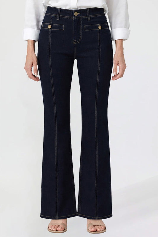 Women's Pin Tuck Bootcut Jeans