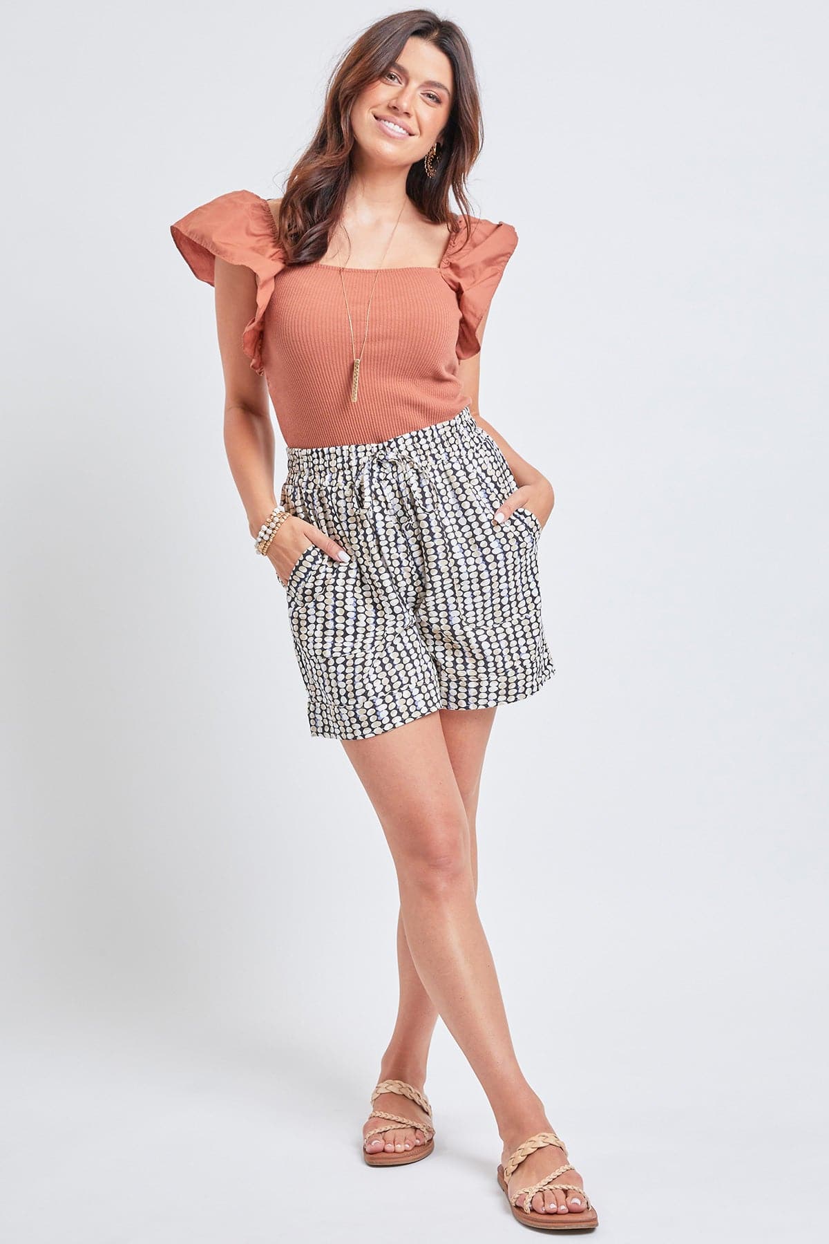 Women's High Rise Pull-On Cuffed Shorts