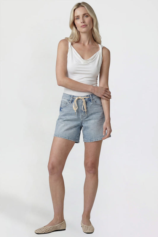 Women's Relaxed Tie Front Shorts