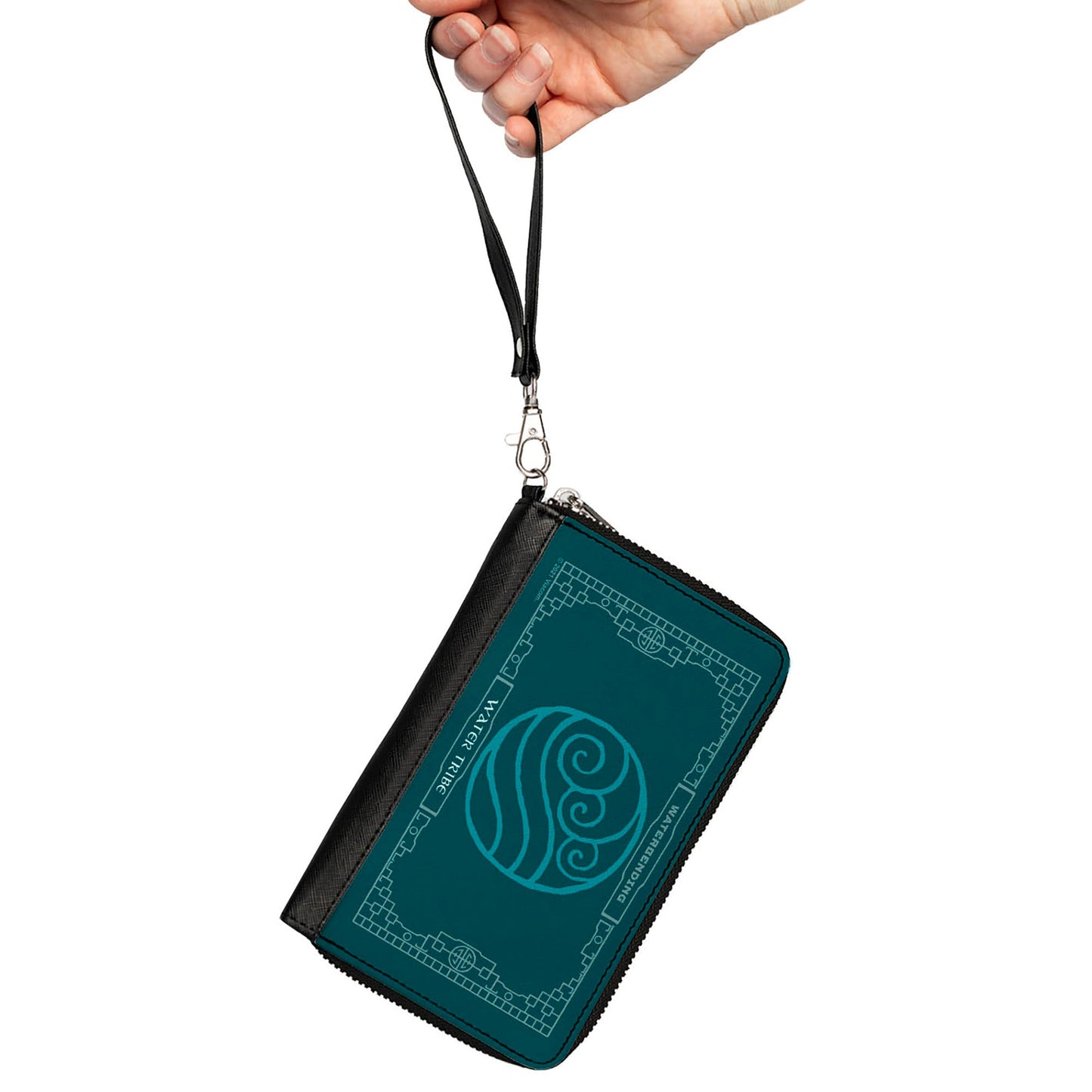 PU Zip Around Wallet Rectangle - Avatar the Last Airbender WATERBENDING WATER TRIBE Icon Blues