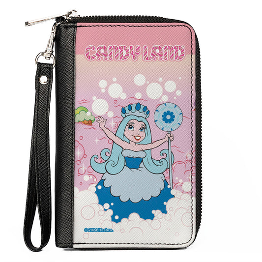 PU Zip Around Wallet Rectangle - CANDY LAND Queen Frostine Ice Cream Sea Pose Pinks