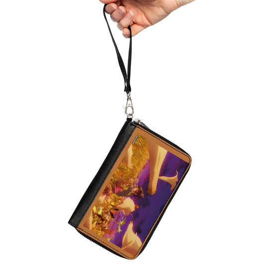 PU Zip Around Wallet Rectangle - The Apothecary Diaries Maomao Flower Field Scene