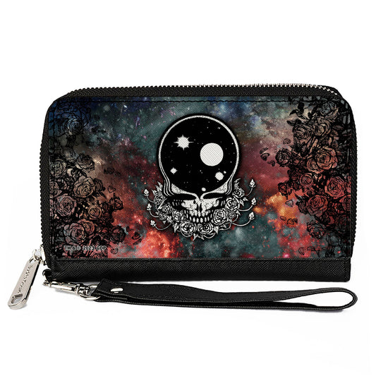 PU Zip Around Wallet Rectangle - Grateful Dead Space Your Face/Galaxy