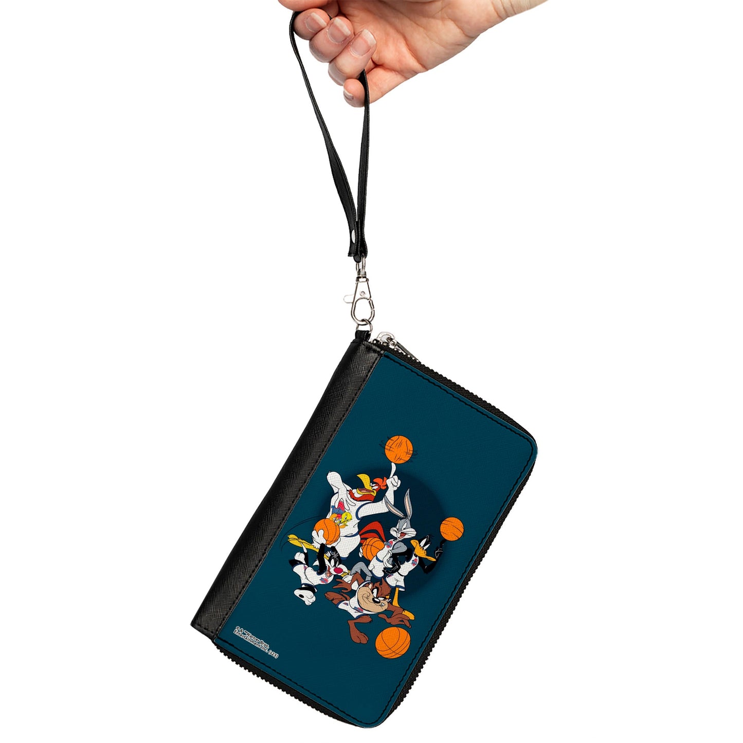 PU Zip Around Wallet Rectangle - Space Jam Toon Squad Team Pose Blue