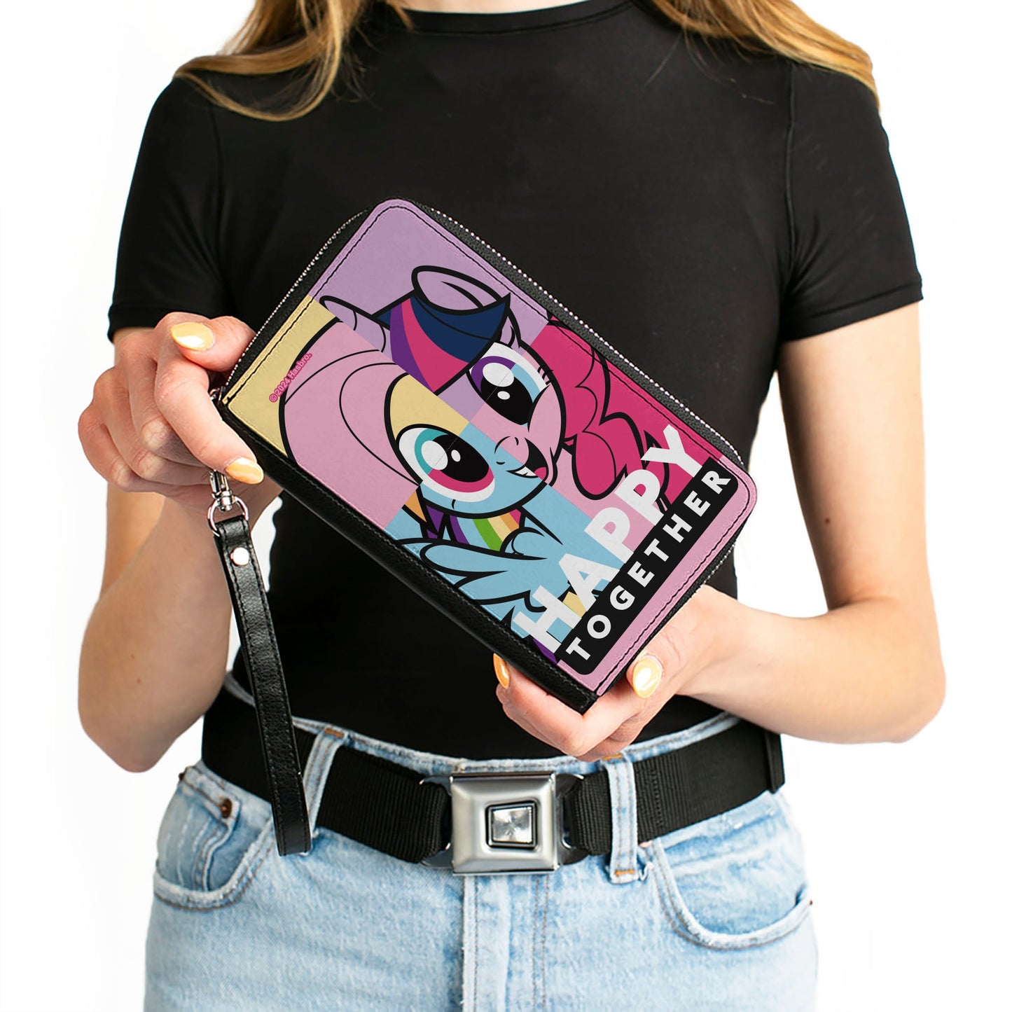PU Zip Around Wallet Rectangle - My Little Pony HAPPY TOGETHER Face Mix Up Blocks