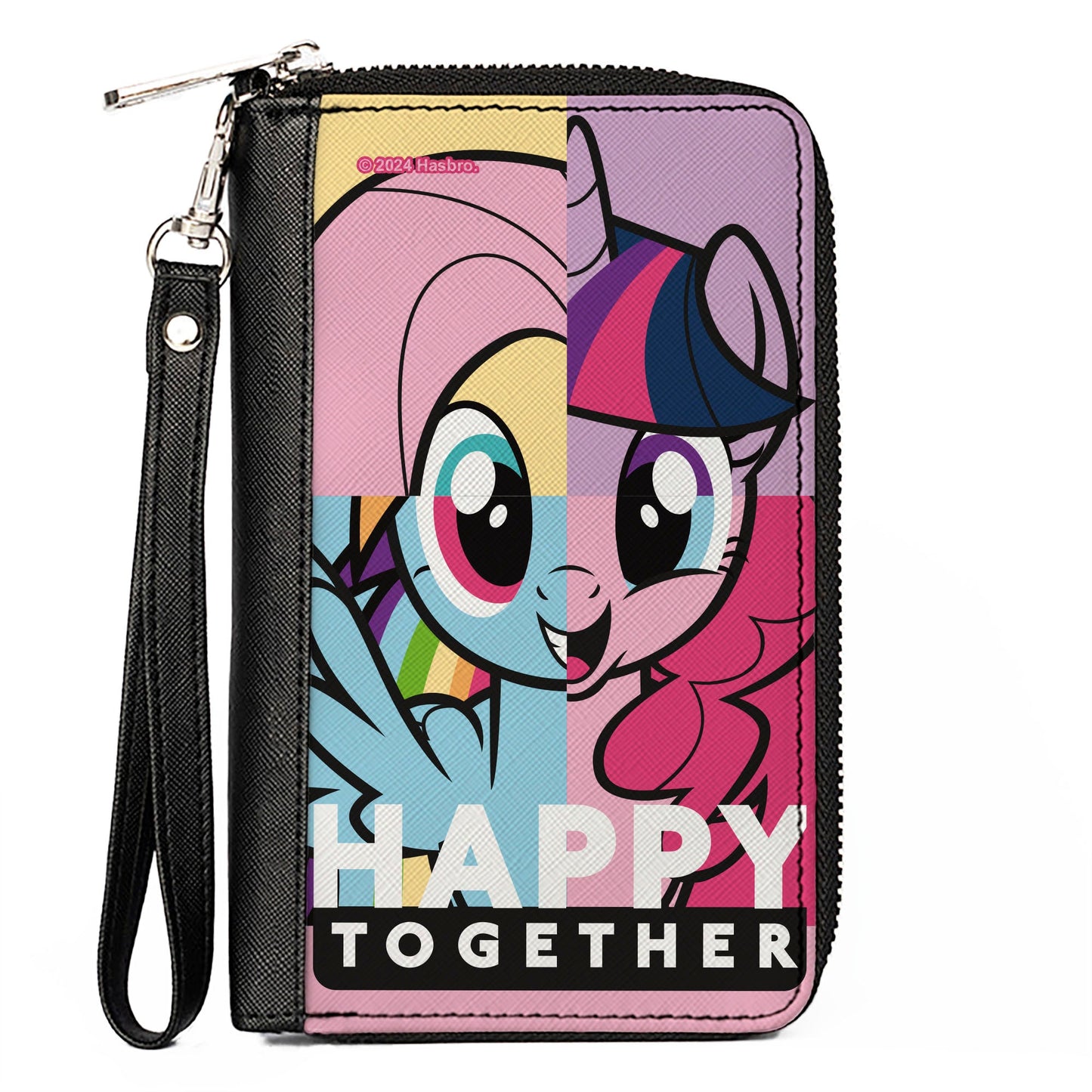 PU Zip Around Wallet Rectangle - My Little Pony HAPPY TOGETHER Face Mix Up Blocks