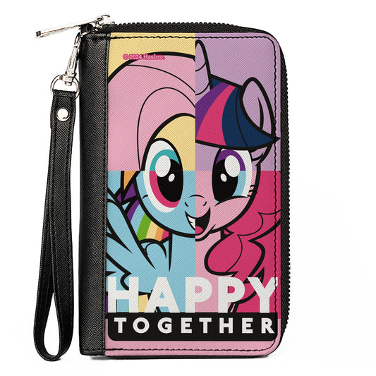 PU Zip Around Wallet Rectangle - My Little Pony HAPPY TOGETHER Face Mix Up Blocks