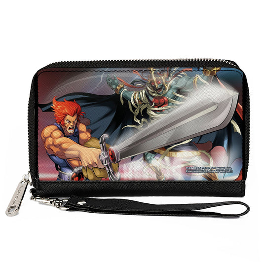 PU Zip Around Wallet Rectangle - ThunderCats Lion-O and Mumm-Ra Sword of Omens Pose