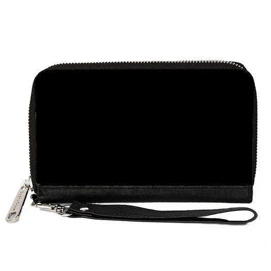 PU Zip Around Wallet Rectangle - Black