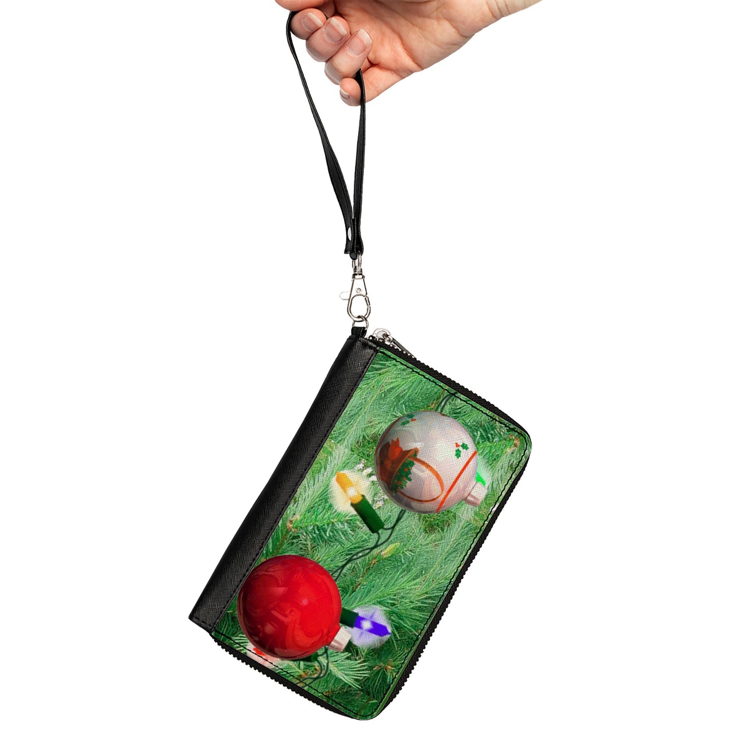 Women's PU Zip Around Wallet Rectangle - Decorated Tree