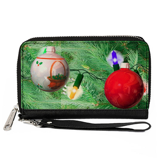 Women's PU Zip Around Wallet Rectangle - Decorated Tree