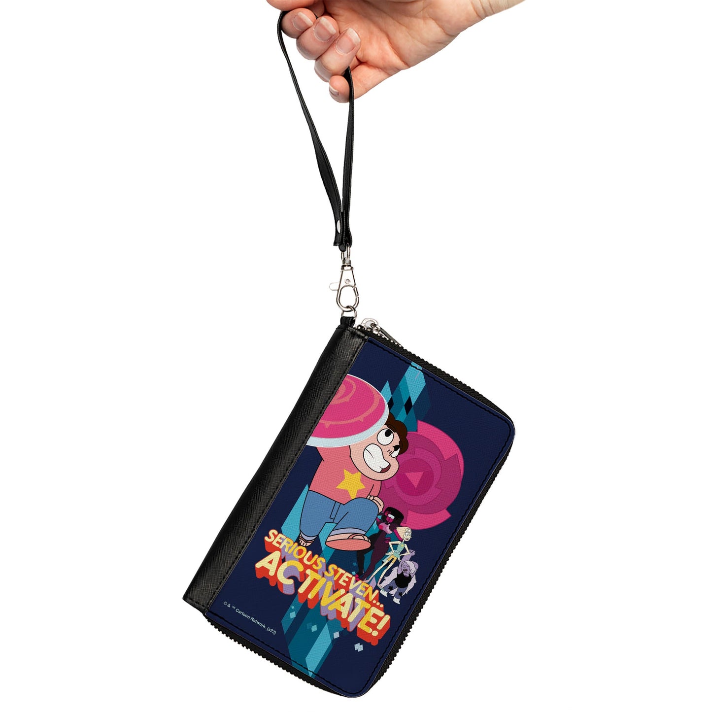 PU Zip Around Wallet Rectangle - Steven Universe SERIOUS STEVEN…ACTIVATE Group Pose Blues