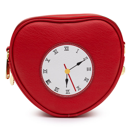 Movies Bag, Crossbody, The Wizard of Oz Tin Man Heart Clock Replica, Red, Vegan Leather