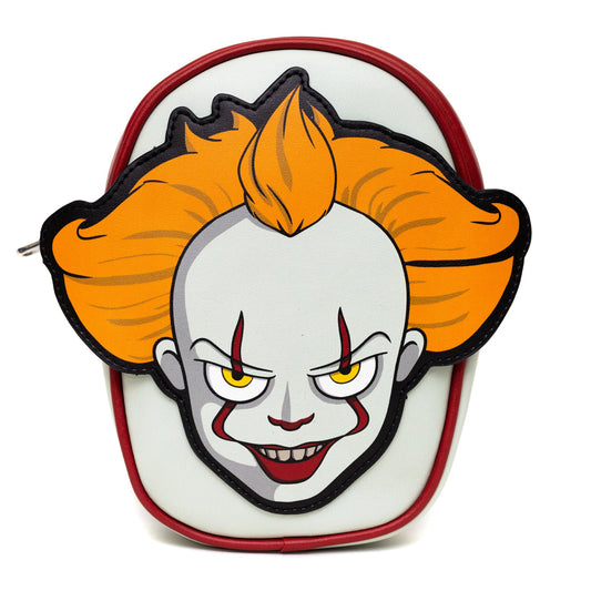 Warner Bros. Horror Movies Bag, Crossbody, It Pennywise Smiling Face Applique, Vegan Leather