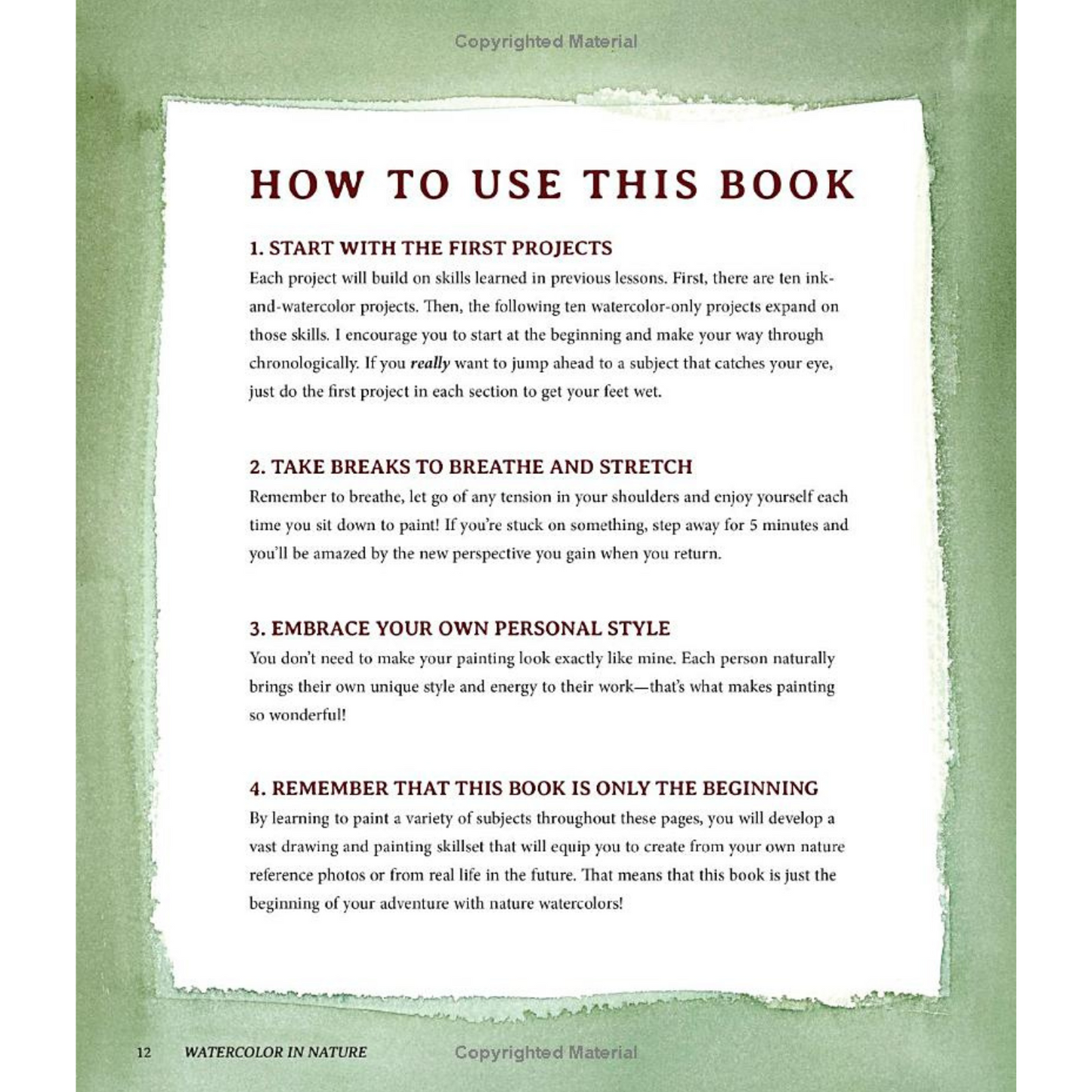 Watercolor in Nature: Paint Woodland Wildlife and Botanicals with 20 Beginner-Friendly Projects (Spiral Bound)