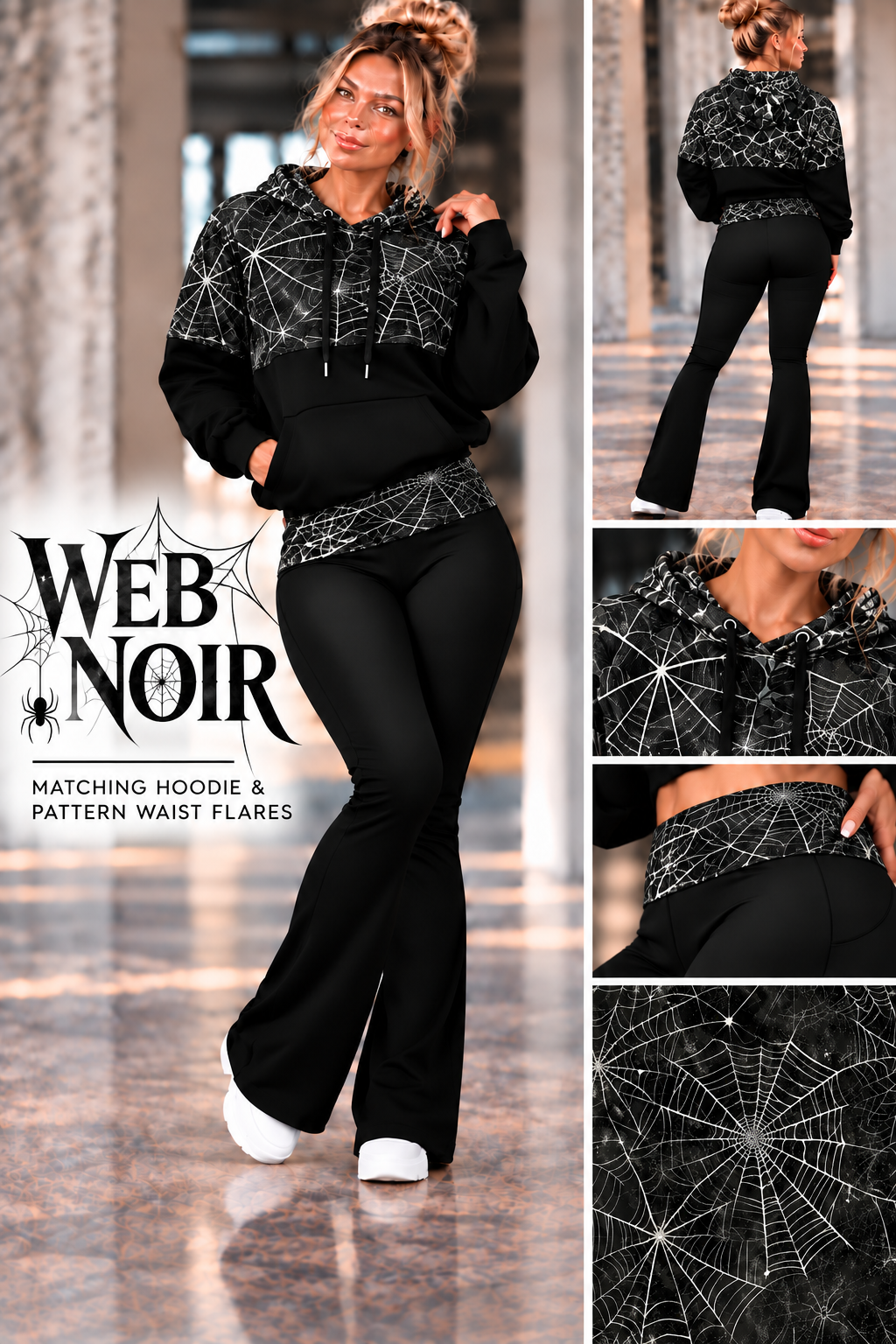 WEB NOIR-PATTERN BLOCK HOODIE-PREORDER CLOSING 10/9, ETA LATE DEC.