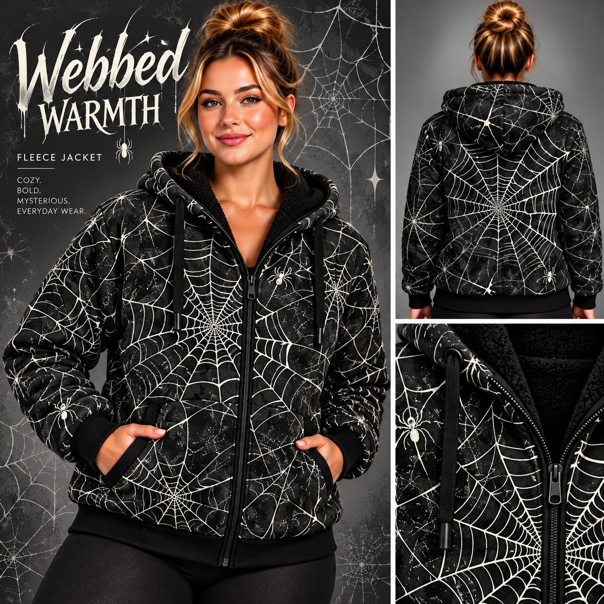 Webbed Warmth-FLEECE LINED HOODED JACKET-PREORDER CLOSING 11/9, ETA LATE JAN.