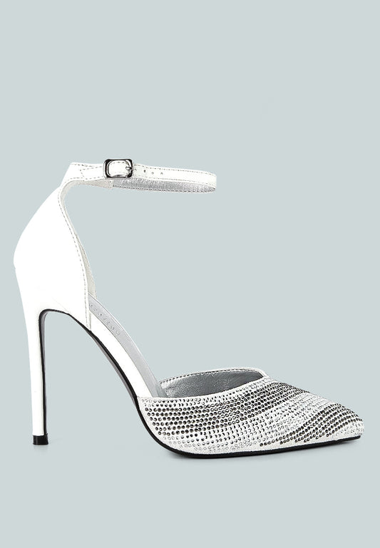 Nobles Rhinestone Patterned Stiletto Sandals