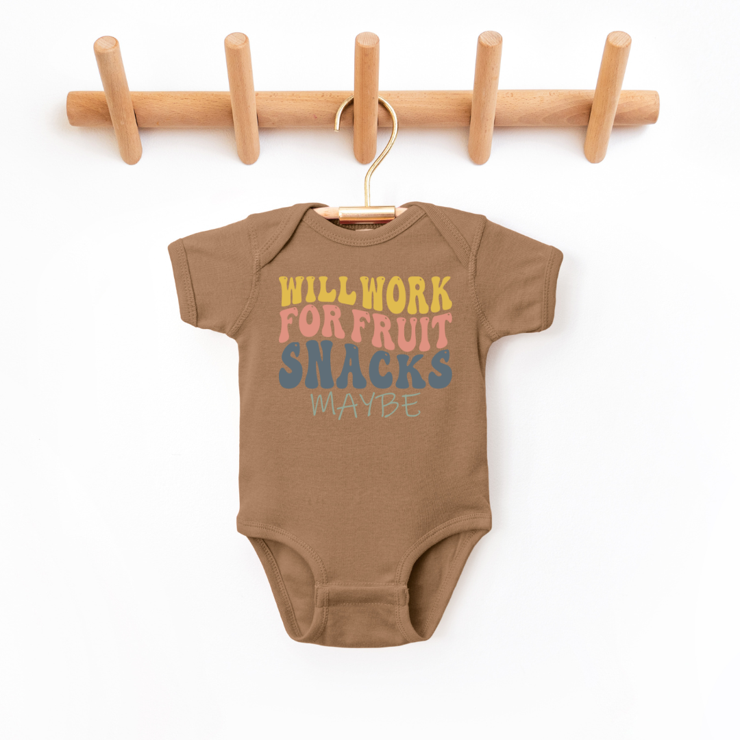 Will Work For Fruit Snacks Infant Bodysuit