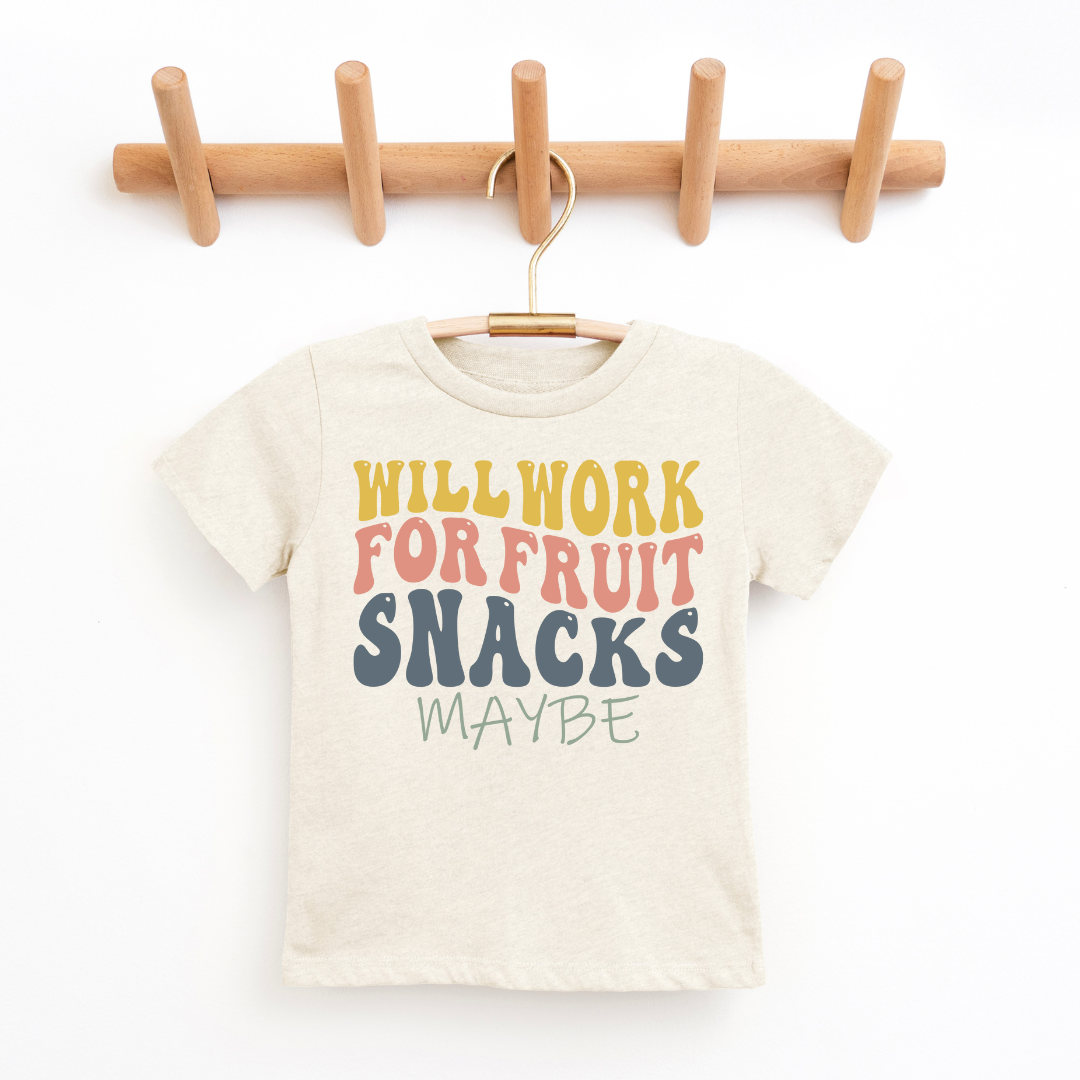 Will Work For Fruit Snacks Youth & Toddler Graphic Tee