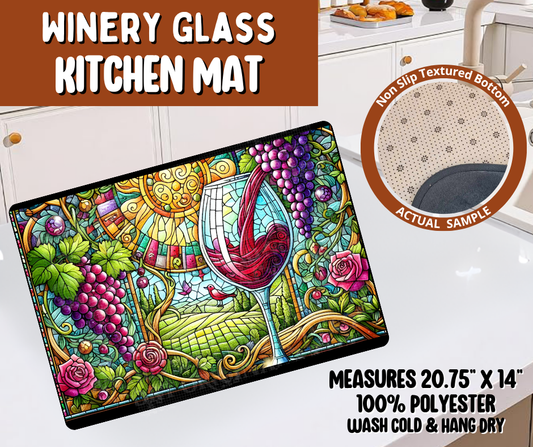 Preorder! Closes 10/19. ETA Jan. Winery Glass Kitchen Mat