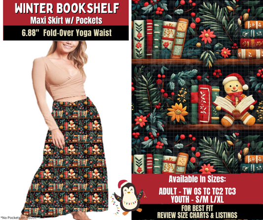 Preorder! Closes 9/4. ETA Dec. Winter Bookshelf Maxi Skirt