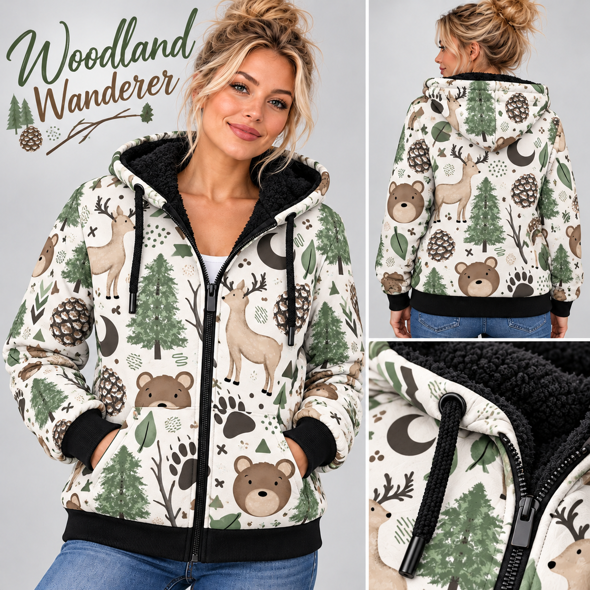 Woodland Wanderer-FLEECE LINED HOODED JACKET-PREORDER CLOSING 11/9, ETA LATE JAN.