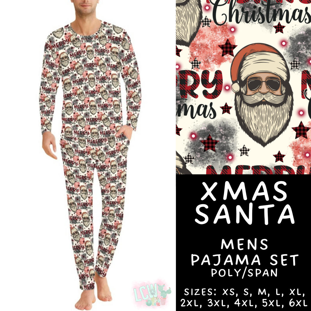 Batch #584 - Christmas Family Pajamas - Closes 9/11 - ETA mid Nov - Xmas Santa Men's Pajama Set