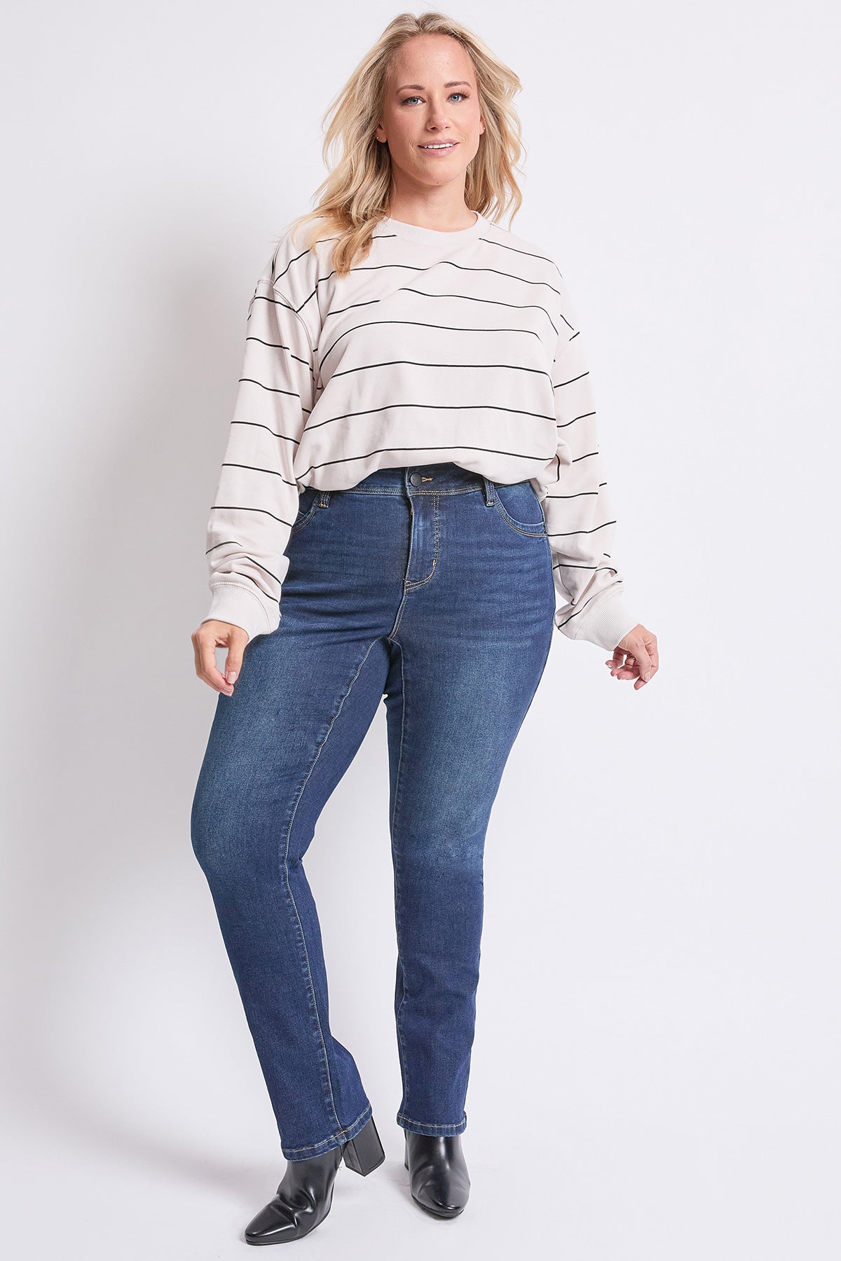 Women's Plus High Rise Curve Confidence WannaBettaButt Straight