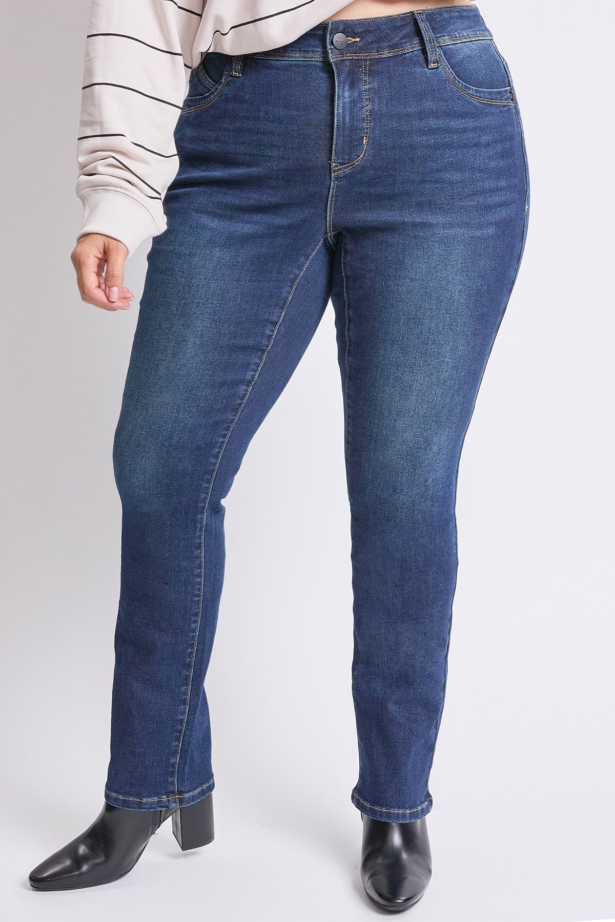Women's Plus High Rise Curve Confidence WannaBettaButt Straight
