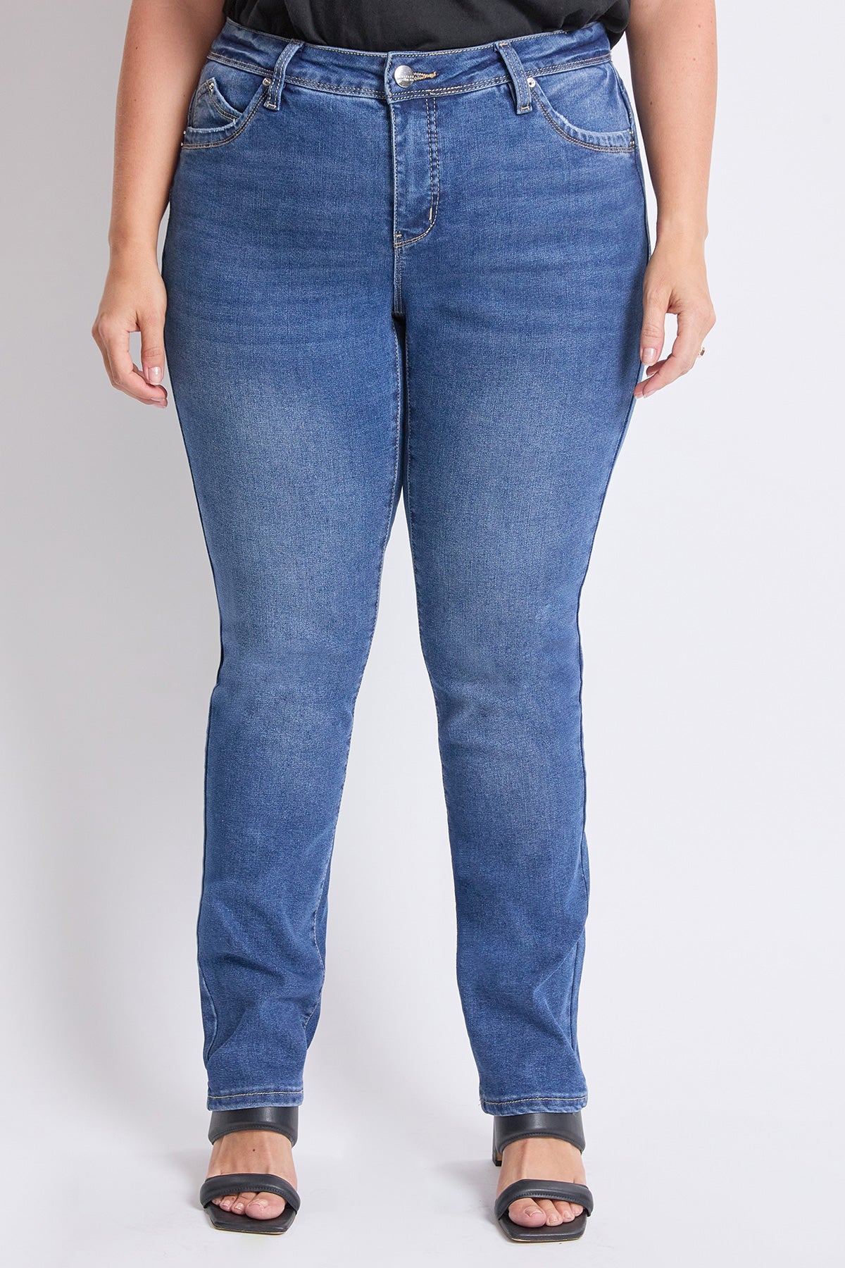 Women's Plus High Rise Curve Confidence WannaBettaButt Straight