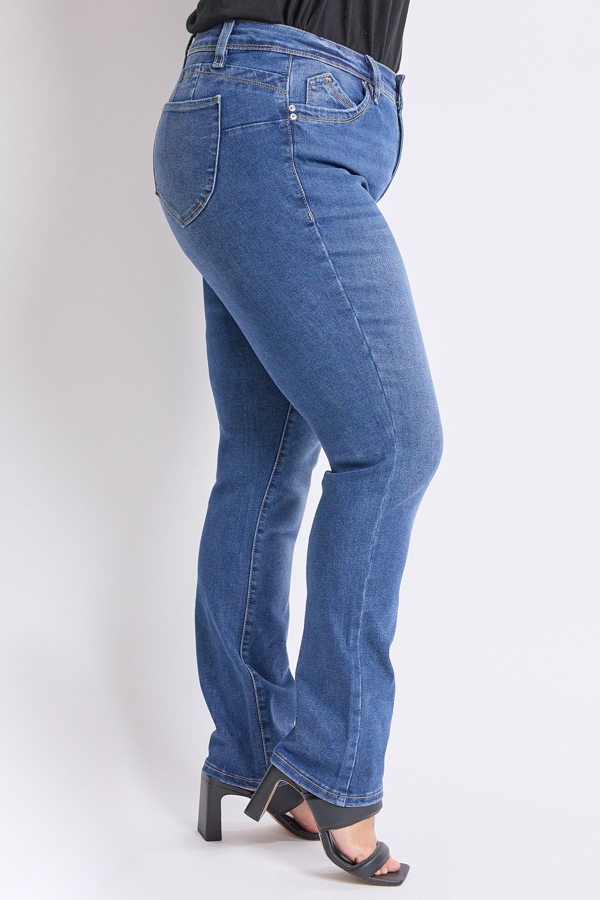 Women's Plus High Rise Curve Confidence WannaBettaButt Straight