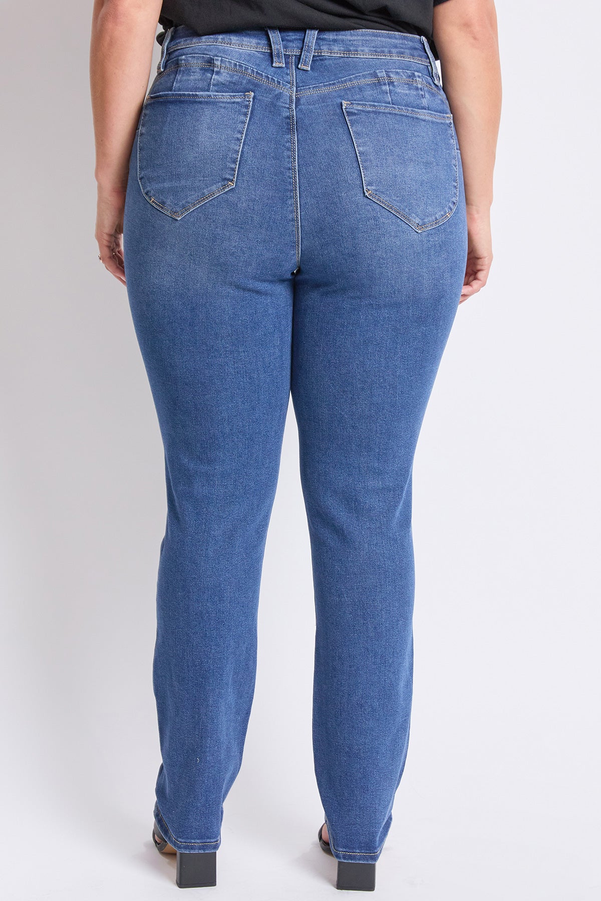 Women's Plus High Rise Curve Confidence WannaBettaButt Straight