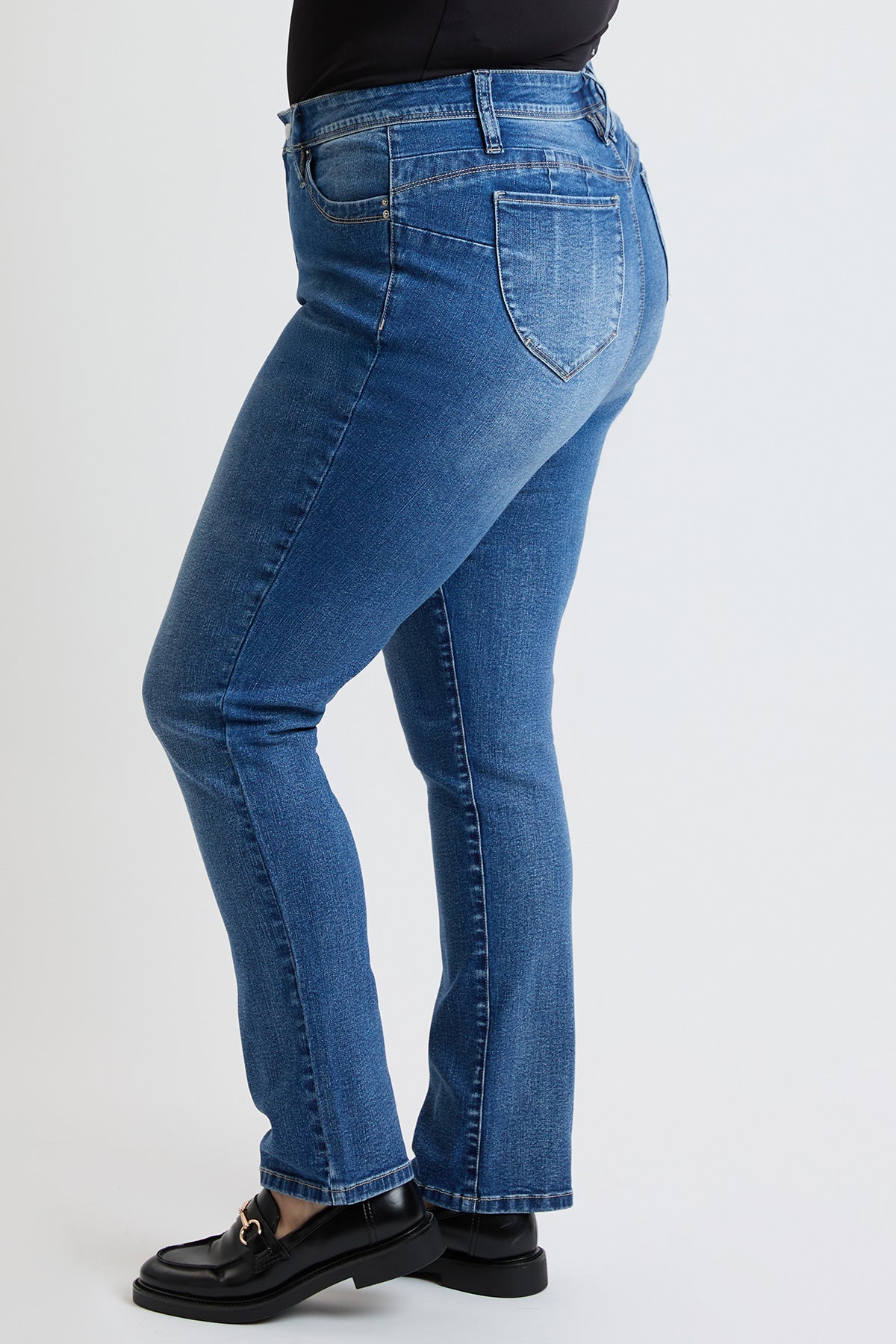 Women's Plus High Rise Curve Confidence WannaBettaButt Straight  Jeans