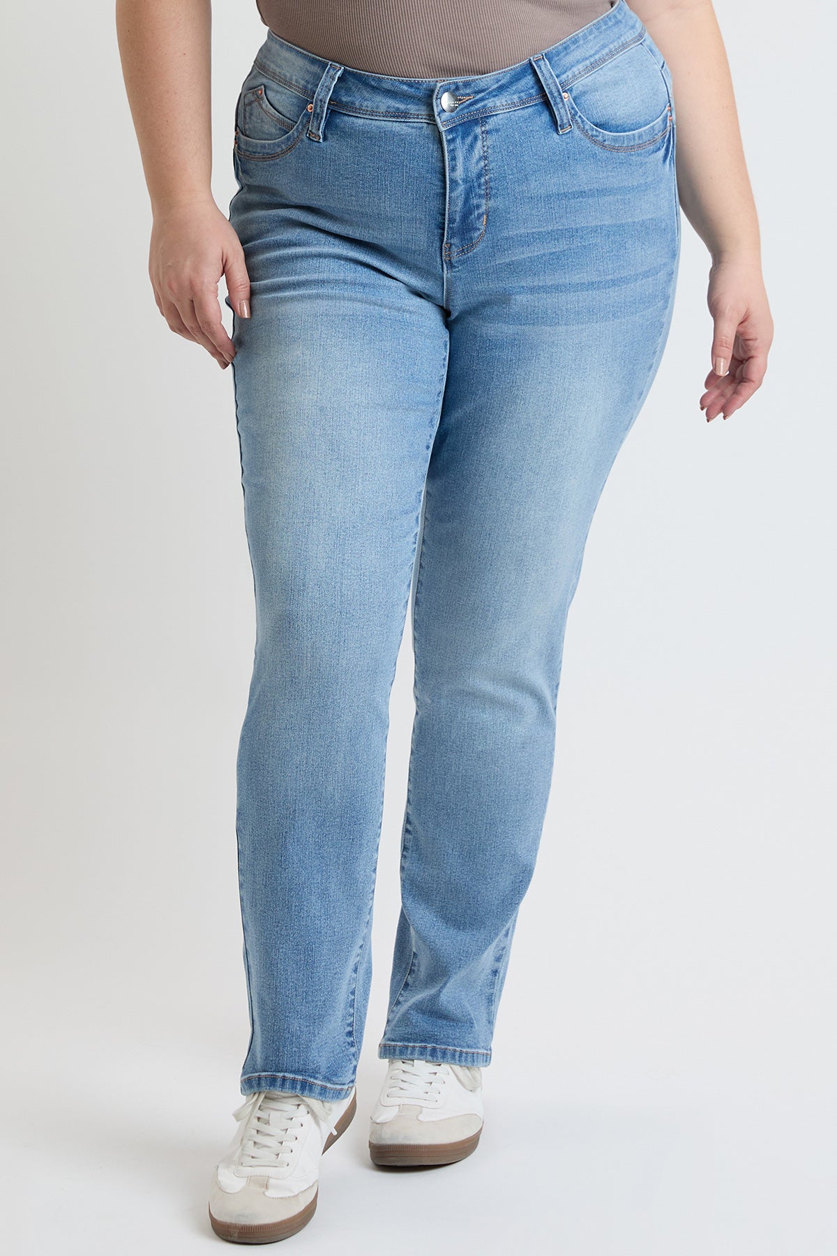 Women's Plus High Rise Curve Confidence WannaBettaButt Straight  Jeans