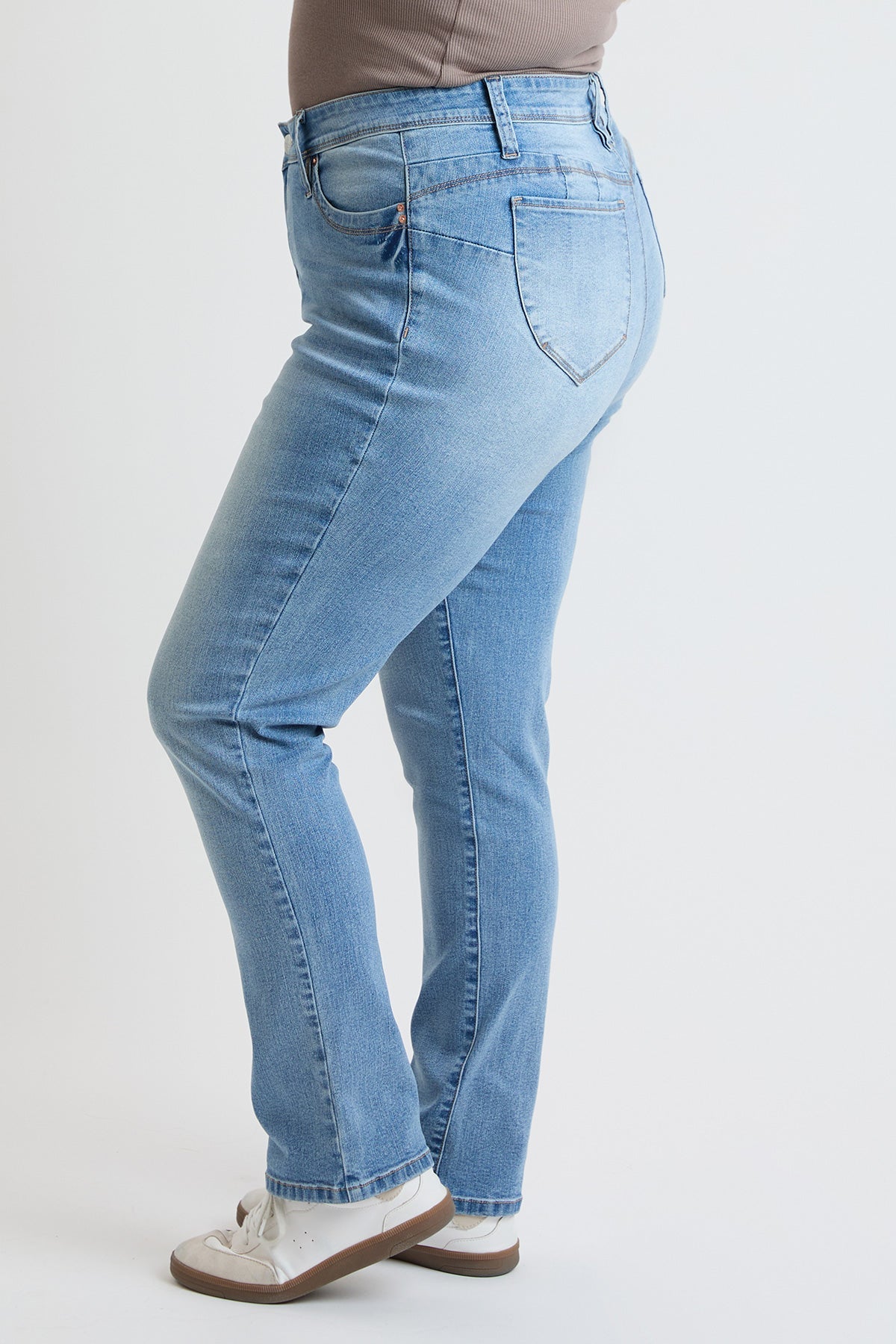 Women's Plus High Rise Curve Confidence WannaBettaButt Straight  Jeans