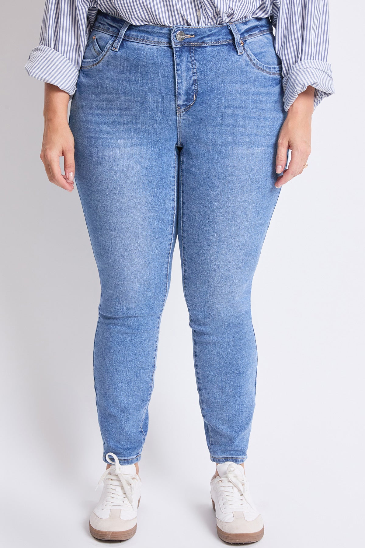 Women's Plus High Rise Curve Confidence WannaBettaButt Skinny Jeans