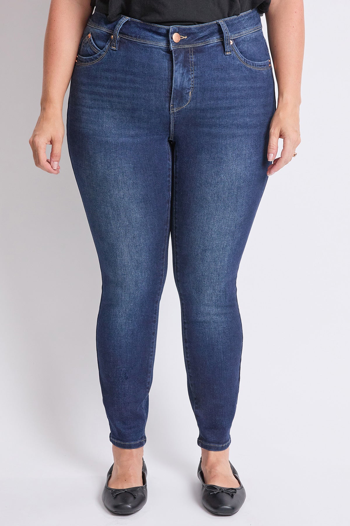 Women's Plus High Rise Curve Confidence WannaBettaButt Skinny Jeans