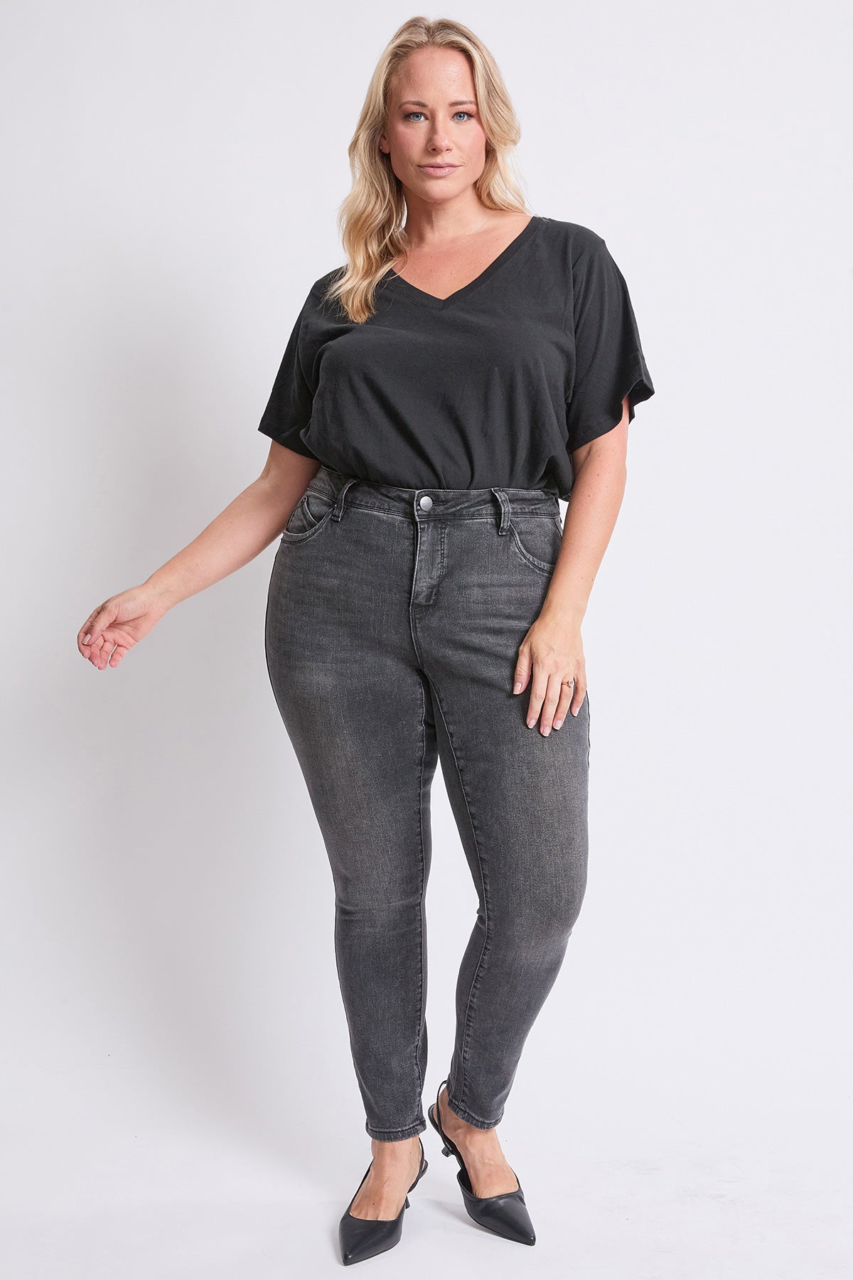Women's Plus High Rise Curve Confidence WannaBettaButt Skinny Jeans