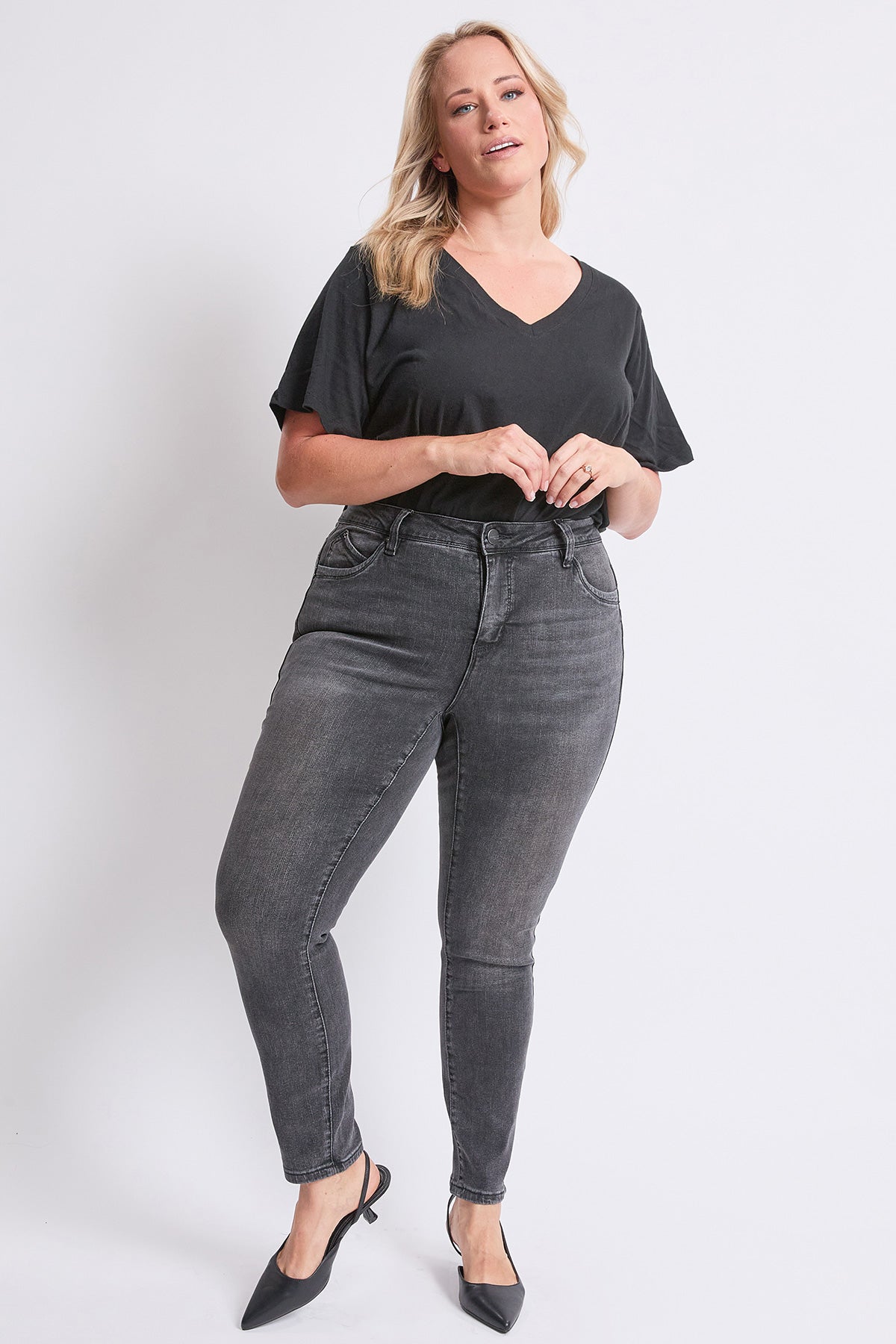 Women's Plus High Rise Curve Confidence WannaBettaButt Skinny Jeans