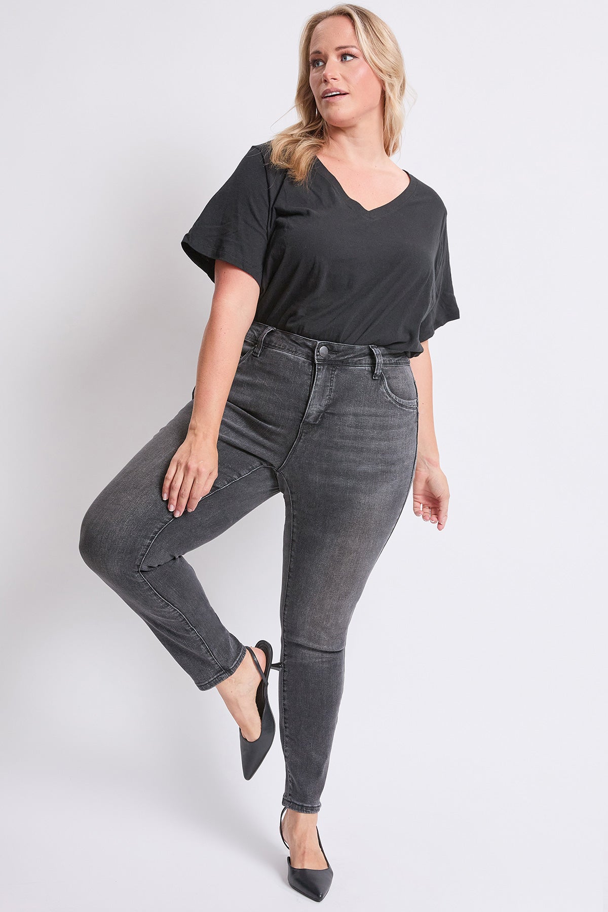 Women's Plus High Rise Curve Confidence WannaBettaButt Skinny Jeans