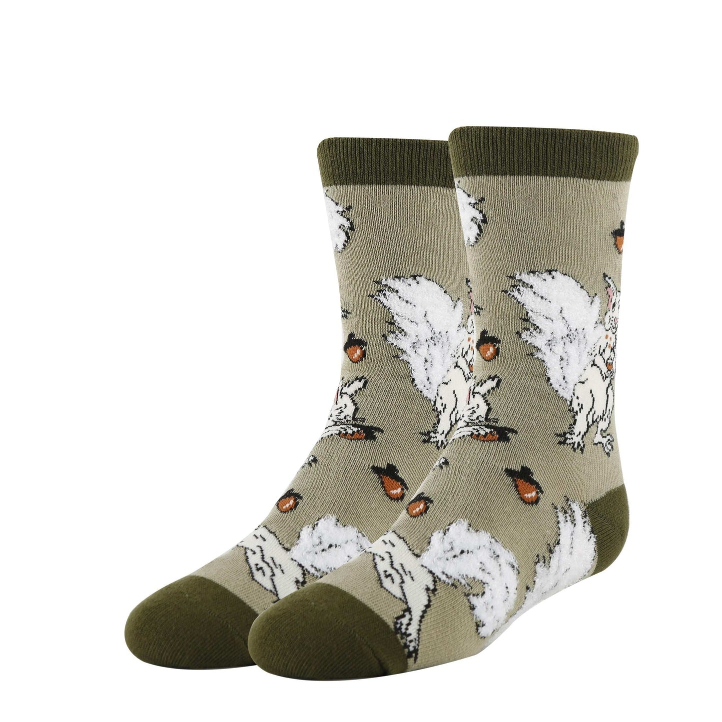 Kid's  White Fox Squirrel Socks