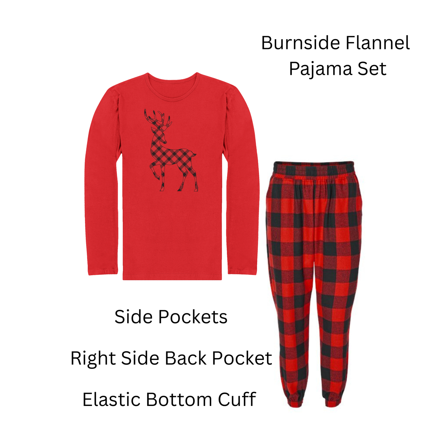 Plaid & Pine Family Pajamas - Youth Girls Set