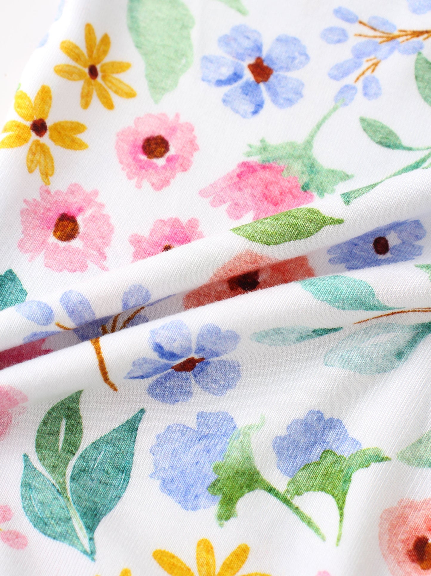 PoshTOT Ink Flower Bamboo Baby Convertible Zippy Romper