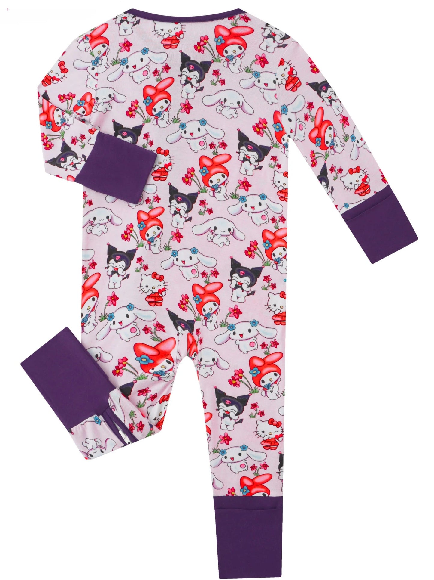 PoshTOT Sanrio My Melody Bamboo Baby Convertible Zippy Romper