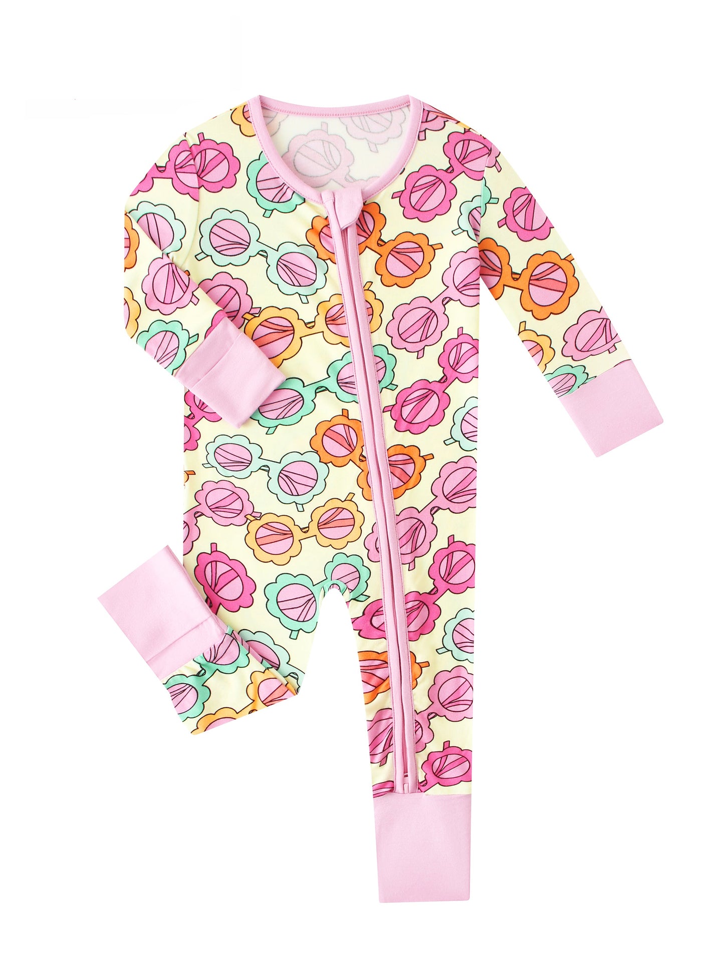 PoshTOT Sunglasses Bamboo Baby Convertible Zippy Romper