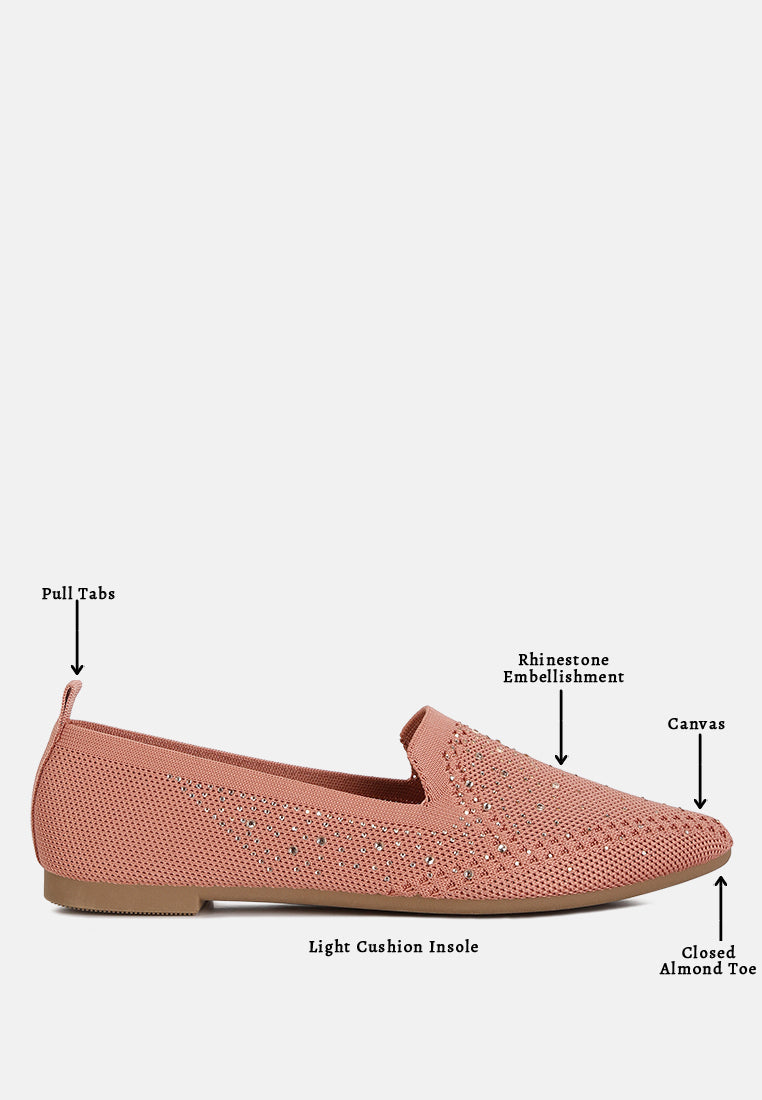 Abedi Rhinestone Embellished Pull Tab Loafers